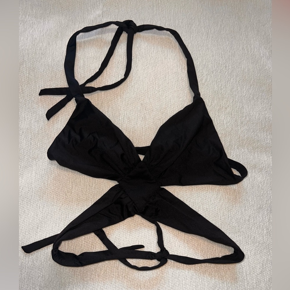 Cosabella Black Halter Bikini Top
